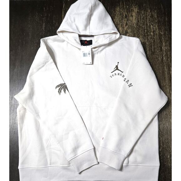 Jordan Size 2XL Men's Cream Umar Rashid X Artist Fleece Hoodie - Picture 5 of 13